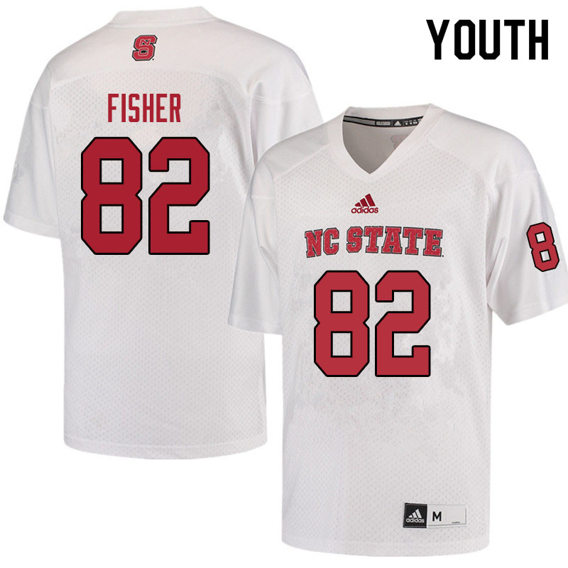 Youth #82 Max Fisher NC State Wolfpack College Football Jerseys Sale-Red